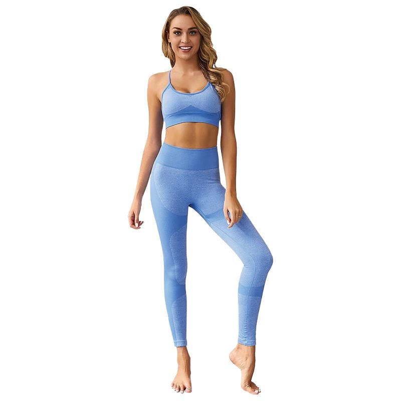 Комплект женский для фитнеса Lesko ZC-1976 M Light Blue Комплект женский для фитнеса Lesko ZC-1976 M Light Blue