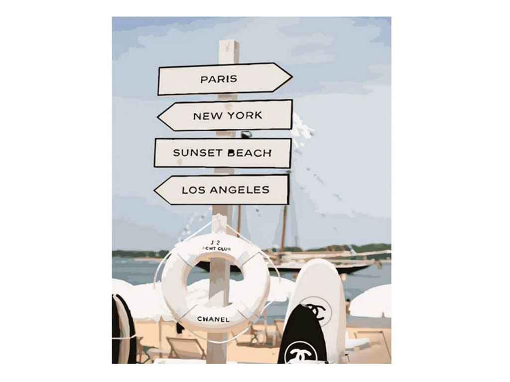 Картина по номерам Strateg Направления отдыха 40х50 см (GS823)