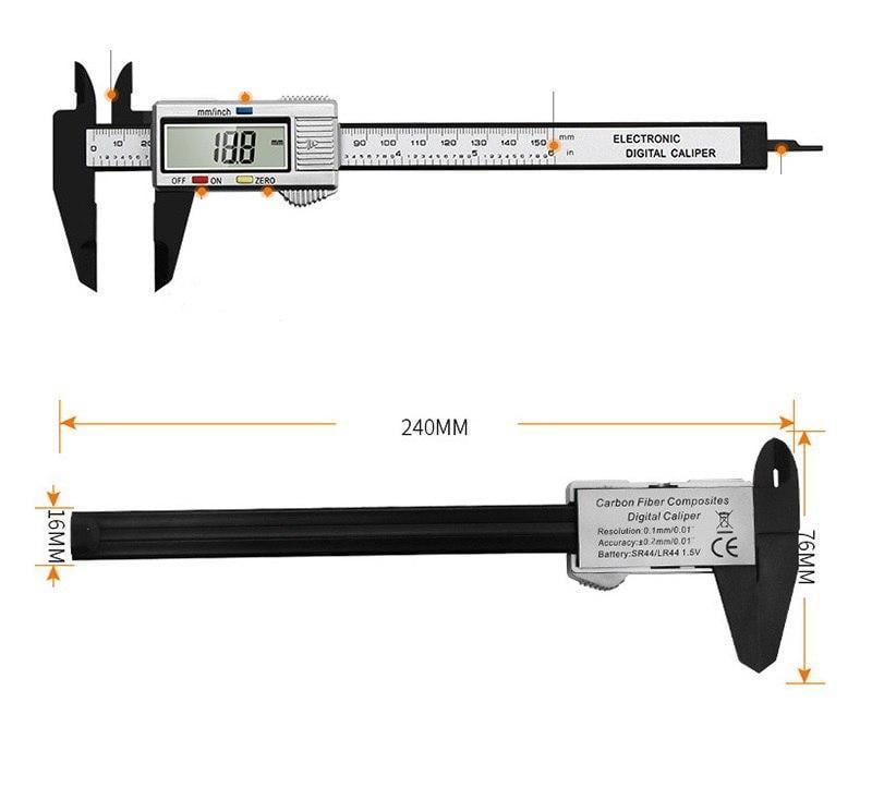 Штангенциркуль електронний цифровий з РК-дисплеєм з коробкою 150 мм (Е051088) - фото 5