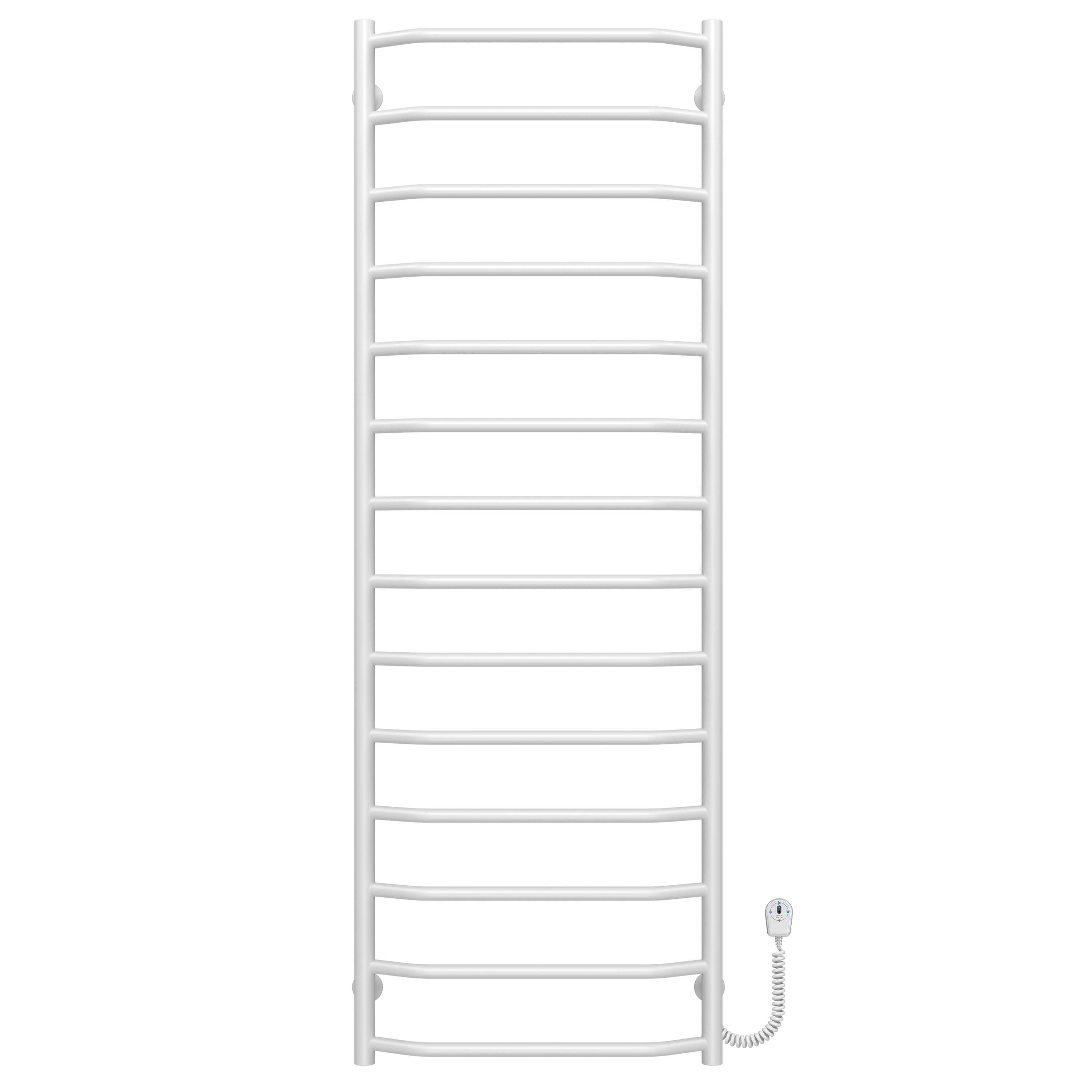 Полотенцесушитель электрический Deffi Трапеция П14 EF16 правое подключение нержавеющая сталь 500х1500 мм Белый (C.TR.150.50.14.EWR5)