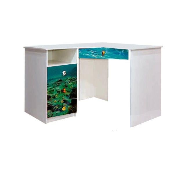 Стол письменный Світ Меблів угловой ДСП Дельфины/Белый