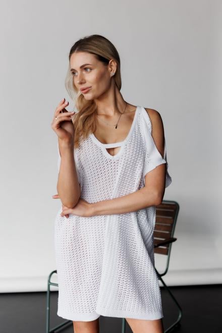 Туніка в'язана ART KNIT Тренд L/XL Білий (43902) Туніка в'язана ART KNIT Тренд L/XL Білий (43902)