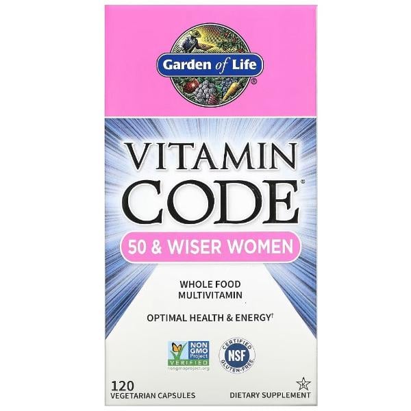Витаминно-минеральный комплекс для женщин Garden of Life Vitamin Code 50&Wiser Women 120 вег. капс. (000021520)