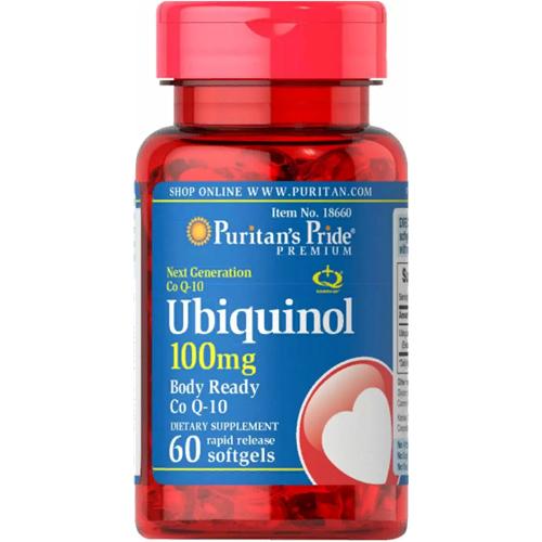 Коэнзим Puritan's Pride Ubiquinol 100 мг 60 Softgels Коэнзим Puritan's Pride Ubiquinol 100 мг 60 Softgels