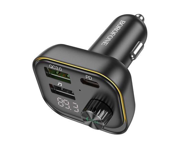 Модулятор FM Borofone BC54 QC3.0 PD30W car wireless Black - фото 7 Модулятор FM Borofone BC54 QC3.0 PD30W car wireless Black - фото 7
