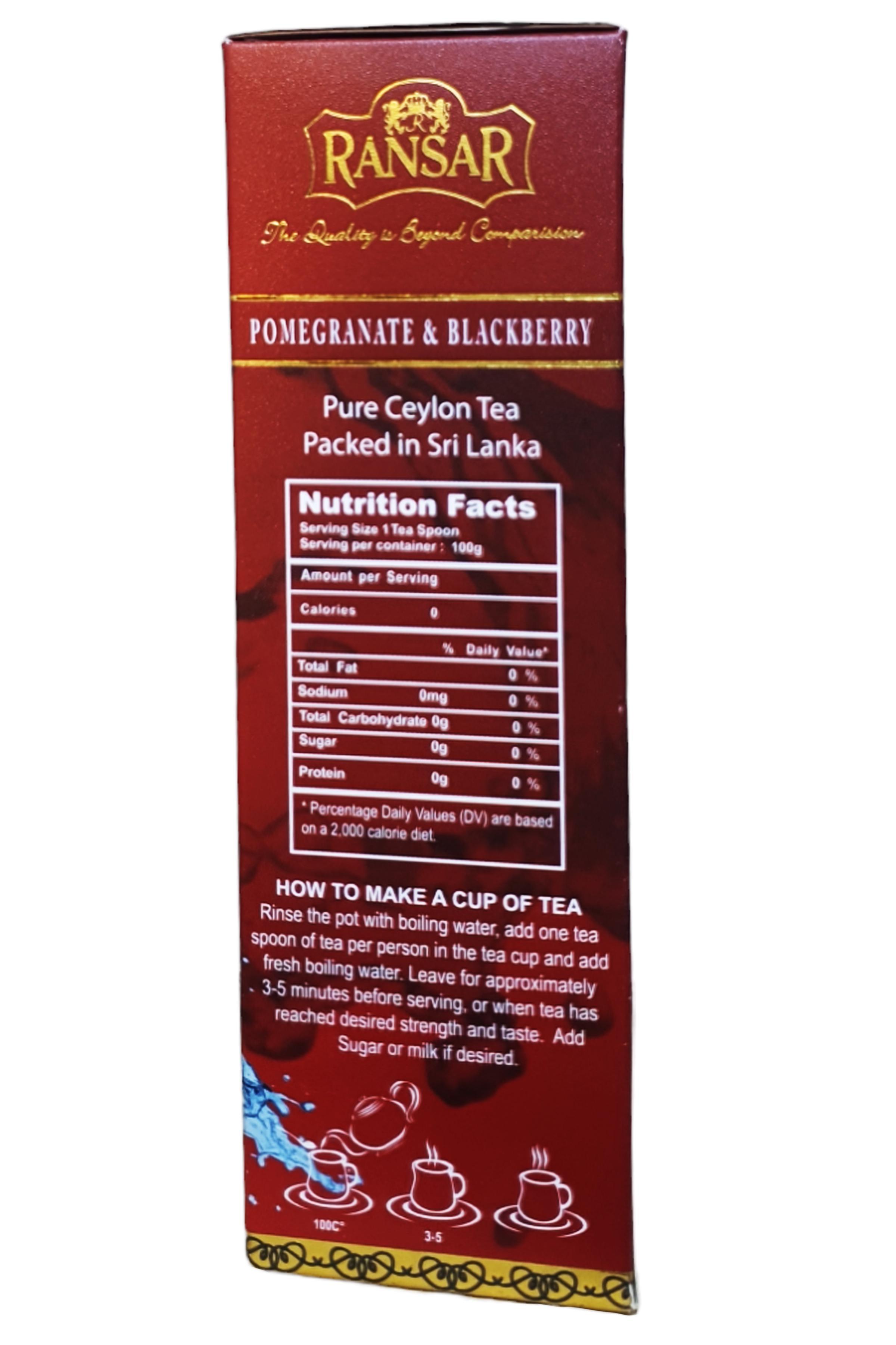 Чай Ransar черный Pomegranate & Blackberry Гранат и Ежевика 100г (58965) - фото 5 Чай Ransar черный Pomegranate & Blackberry Гранат и Ежевика 100г (58965) - фото 5