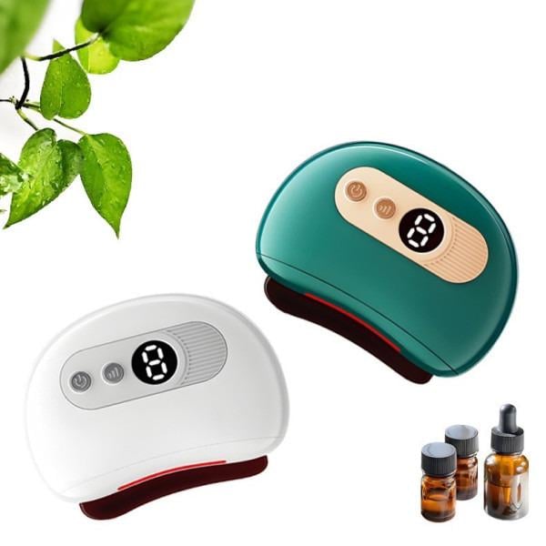 Массажер гуаша с функцией нагрева/вибрации и микротоков Бело-зеленый (R100163) - фото 2 Массажер гуаша с функцией нагрева/вибрации и микротоков Бело-зеленый (R100163) - фото 2