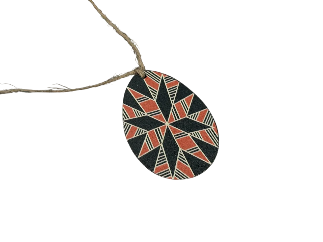 Заготівка-підвіска для рукоділля Пасхальне яйце з принтом дерев'яна під декупаж і розпис 6,5х4,5 см Різнокольоровий (XV-019)