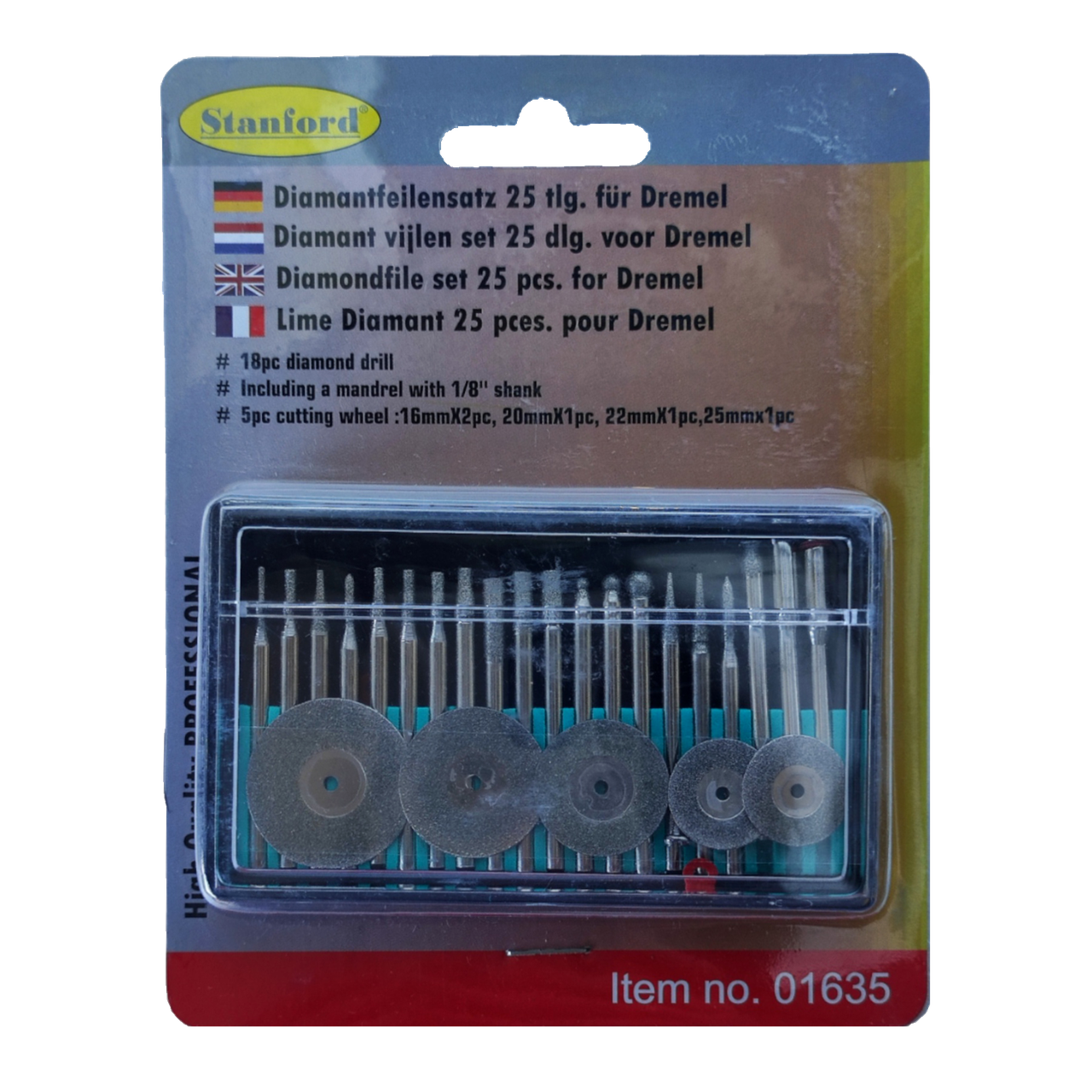 Гравировочный набор дисков и шарошек 25 ед. (53726)