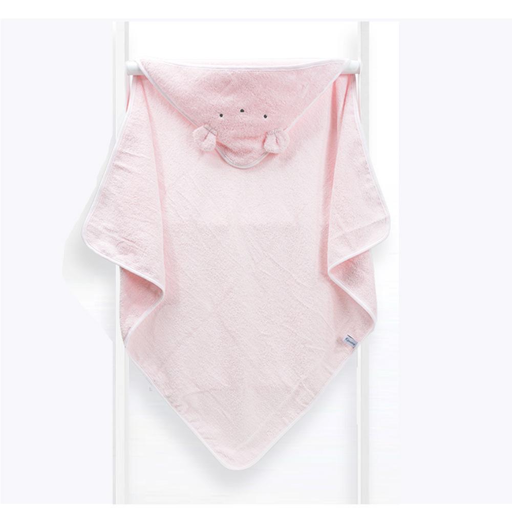 Полотенце уголок детское Sunnozy с капюшоном набор 75х75 см 2 шт. Розовый - фото 2