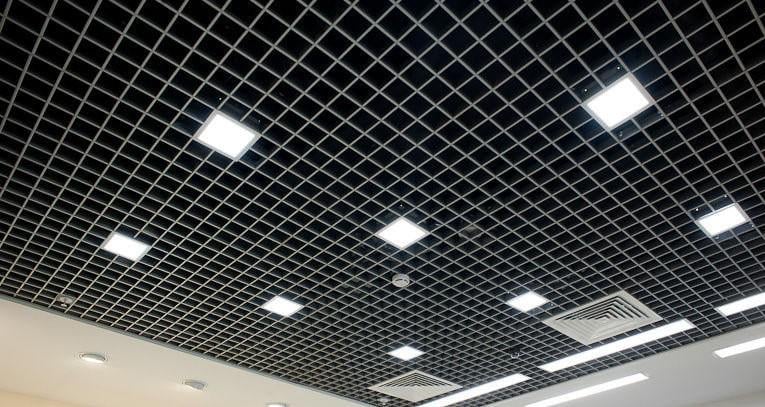 Грильято: Потолок в Виде Алюминиевой Решетки