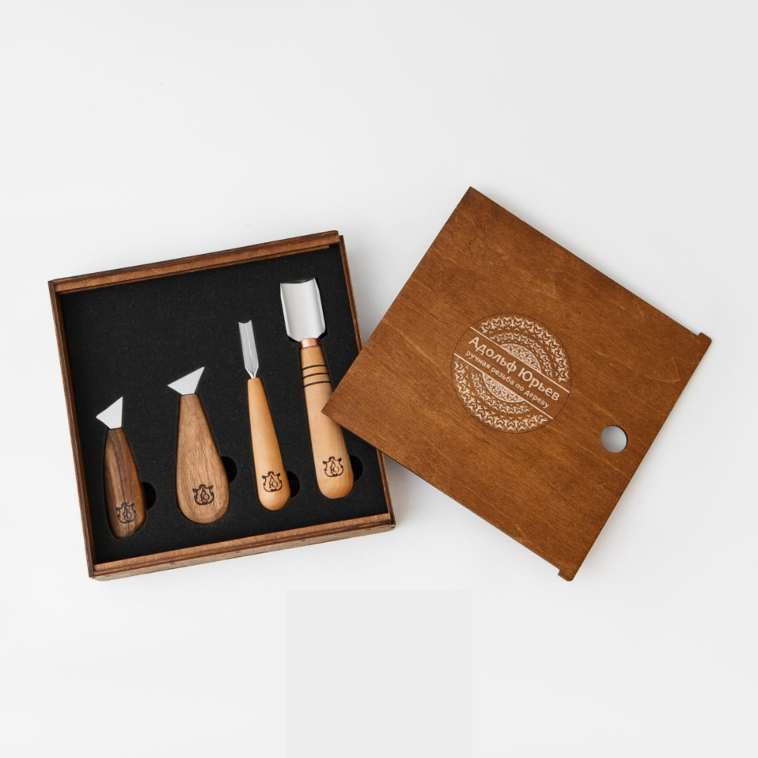 Набір стамесок АЮ-STRYI для початківців в коробці 4 шт (404001)