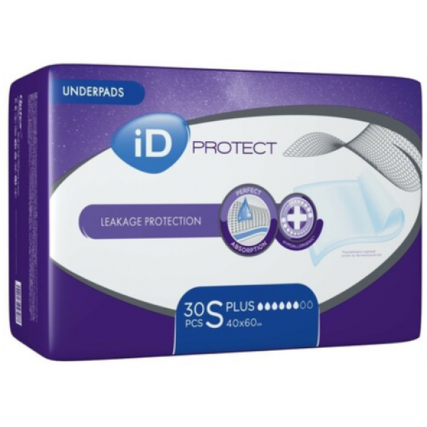 Пеленки одноразовые ID Expert Protect Plus S 40х60 см 30 шт. - фото 1