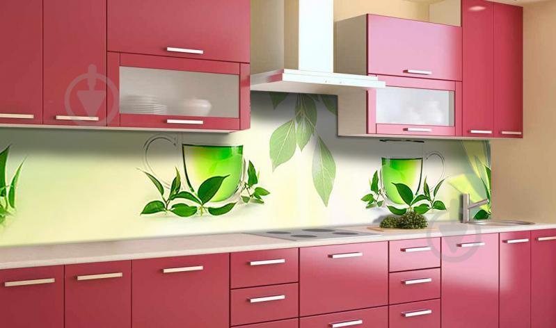 Наклейка виниловая кухонный фартук Zatarga "Зеленый Чай" 650х2500 мм Наклейка виниловая кухонный фартук Zatarga "Зеленый Чай" 650х2500 мм