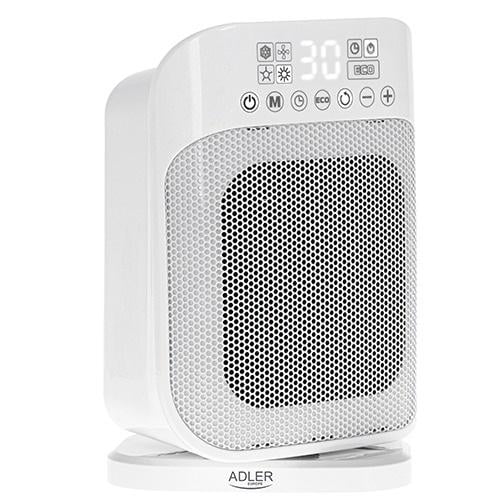 Обогреватель керамический светодиодный с пультом ДУ и функцией ECO 1500 Вт Белый