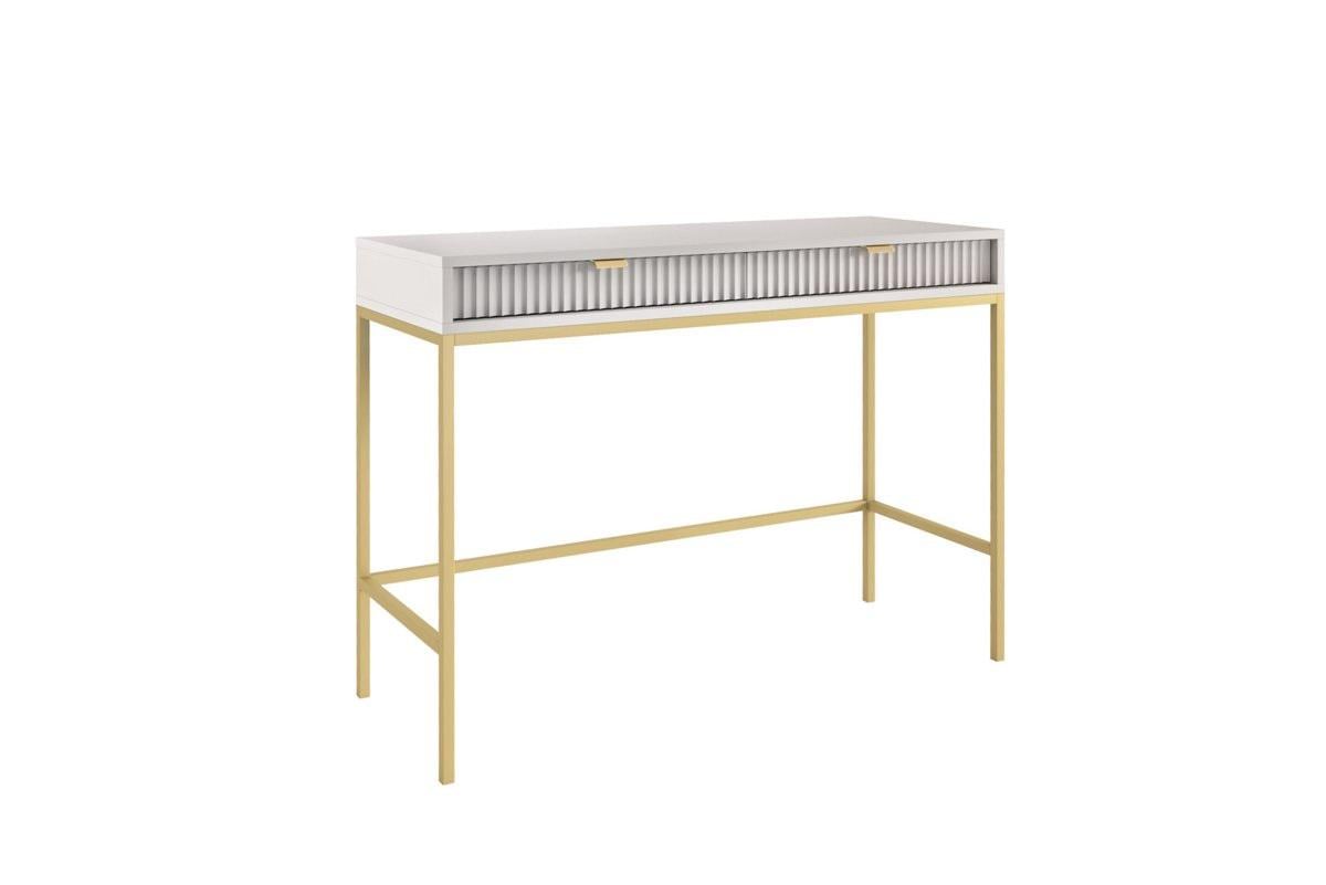 Туалетный стол Perfect Home T104 Nova ЛДСП/МДФ/металл Серый/Золотистый (50730)
