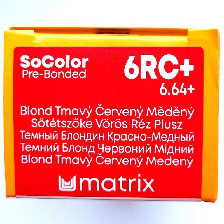 Крем-фарба для волосся Matrix SoColor Pre-Bonded стійка 90 мл 6RC+ Інтенсивний темний блондин червоно-мідний - фото 3