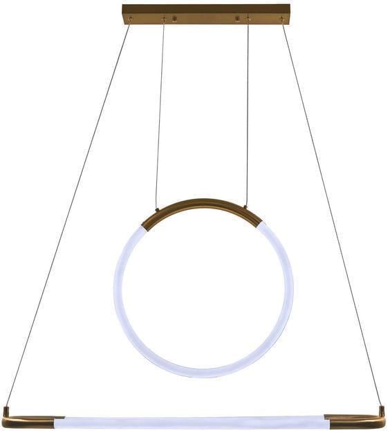 LED-люстра подвесная Sirius с двумя плафонами 6500К IP20 N H3913 56W Золотой/Белый (28686375)