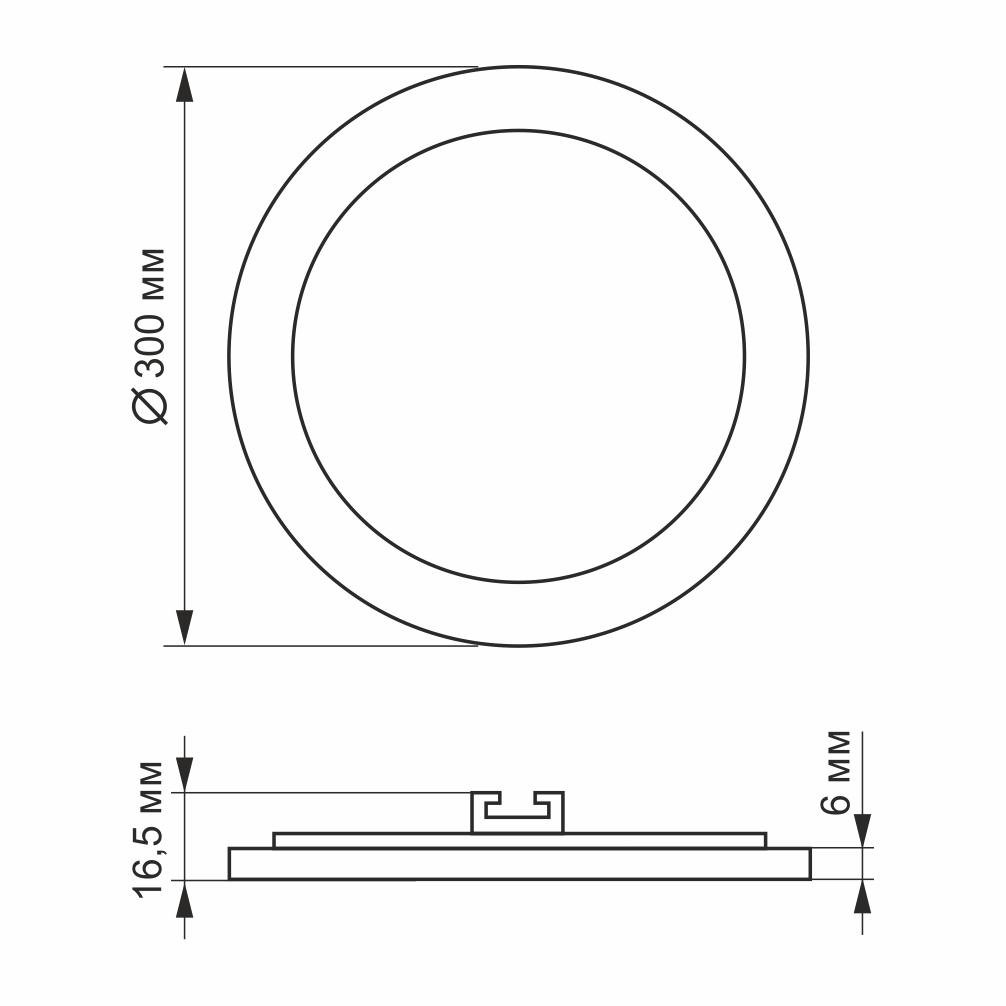 LED світильник VIDEX вбудований 24W VL-DLR-245 5000K круг (100195) - фото 3