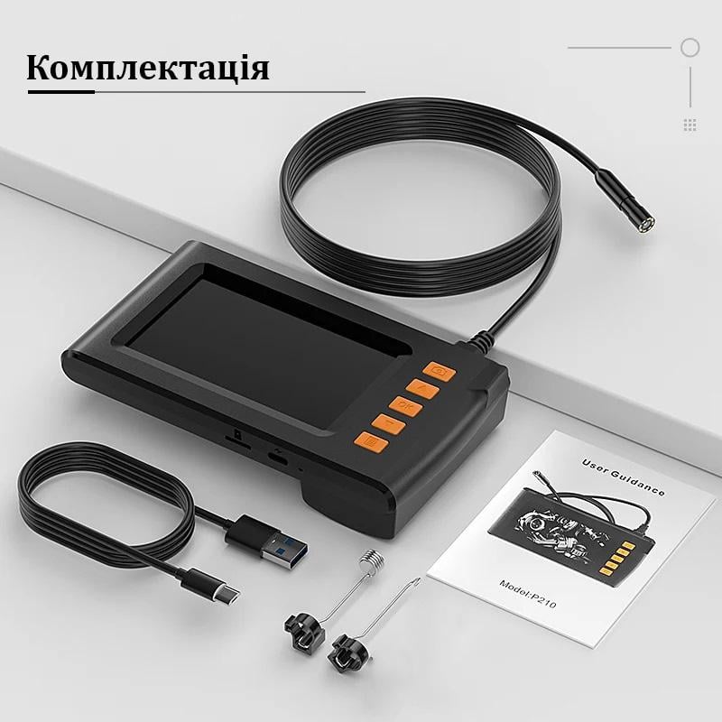 Эндоскоп с экраном Inskam P210 2 камеры 2 м (17907370) - фото 2