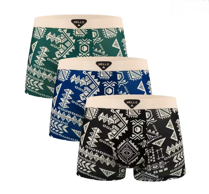 Трусы боксеры мужские с принтом 3 шт. L (НТТ3Ш)