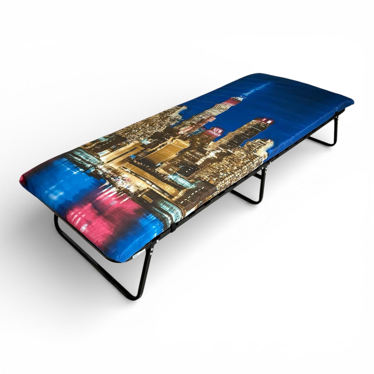 Раскладушка на ламелях Міць Город усиленная с матрасом 190x70 см (31363780)