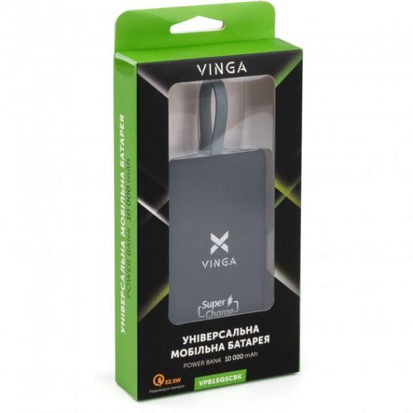 Повербанк Vinga 10000mAh SuperQC Black (VPB1SQSCBK) - фото 3