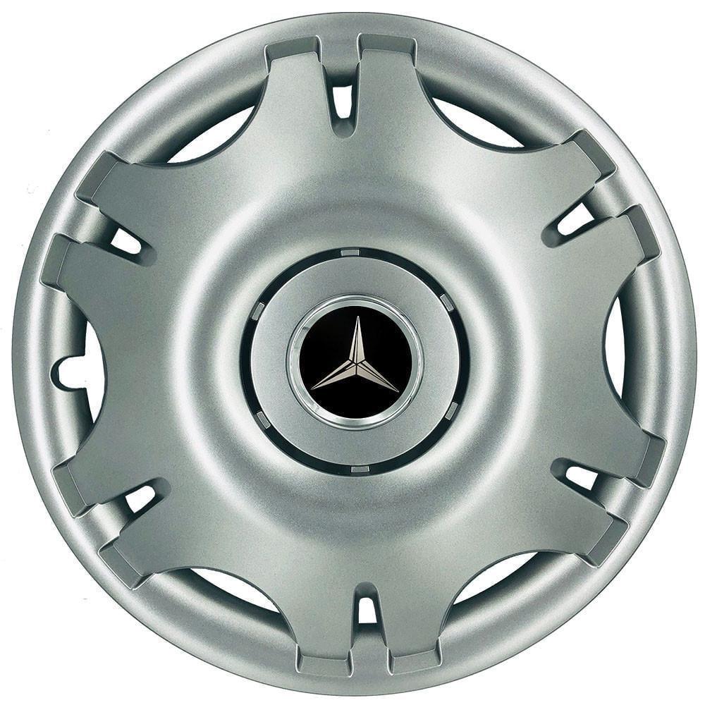 Колпаки SJS 305 з логотипом Mercedes-Benz R15 4 шт. Серебристый (2654557639)