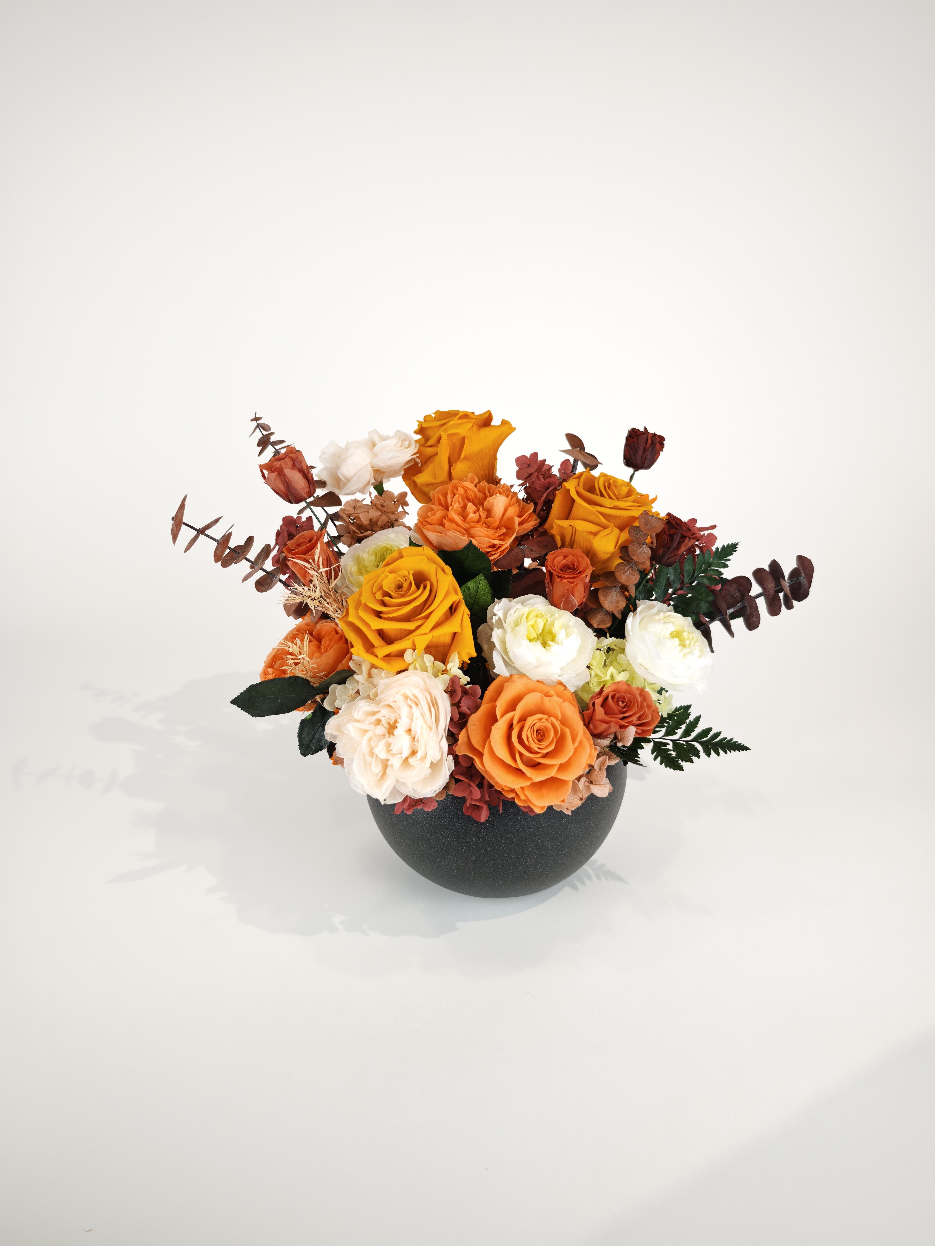 Интерьерная композиция в кашпо Пламенные краски L 30х30 см