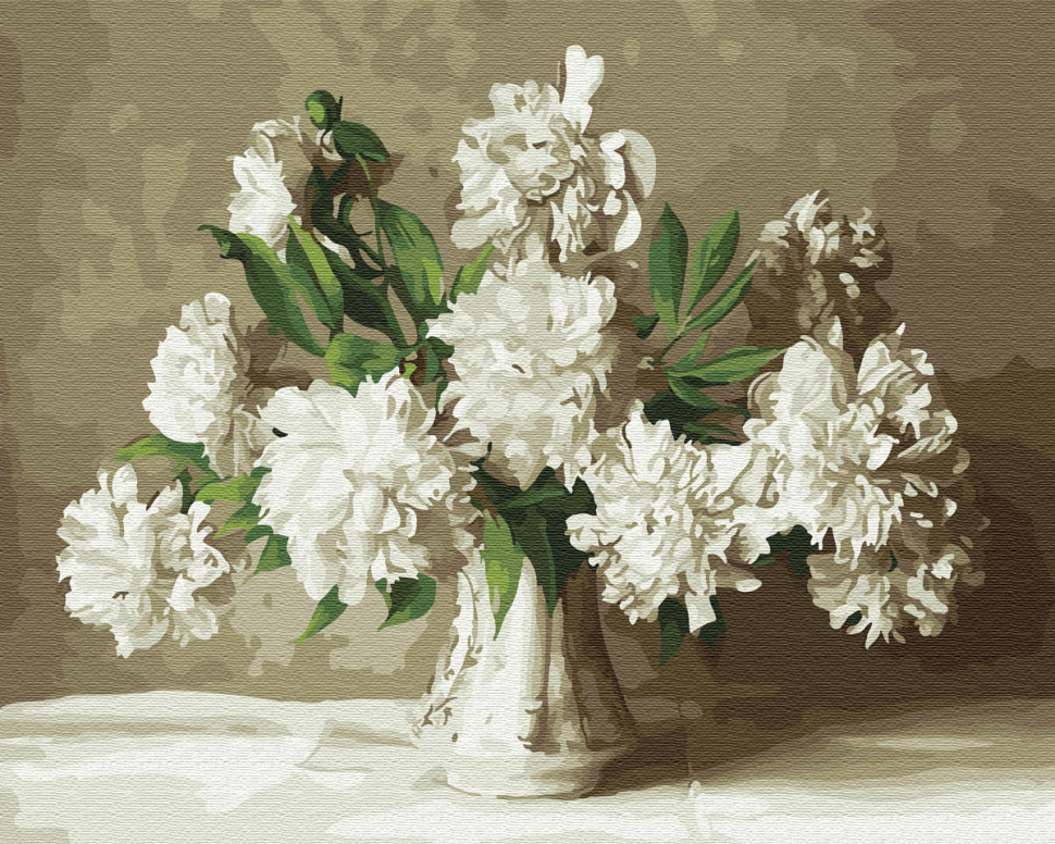 Картина по номерам Brushme Белие пионы (GX29401)