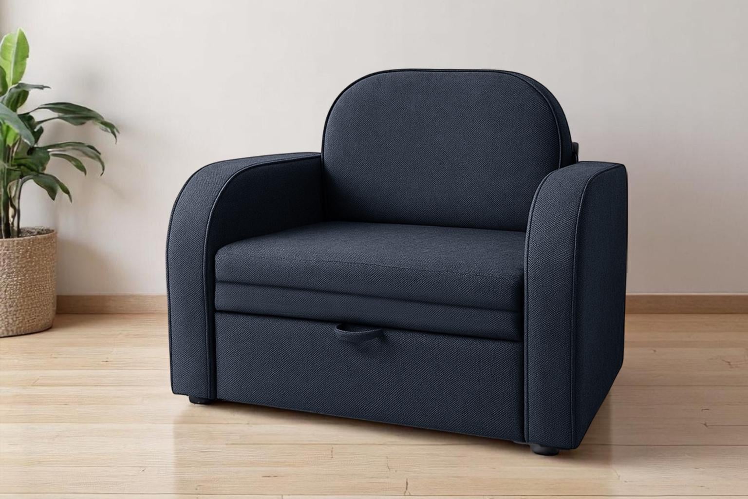 Диван-кресло мягкий раскладной Tobi Sho Дрим рогожка Bahama 1140х850х830 мм 32/Темно-серый