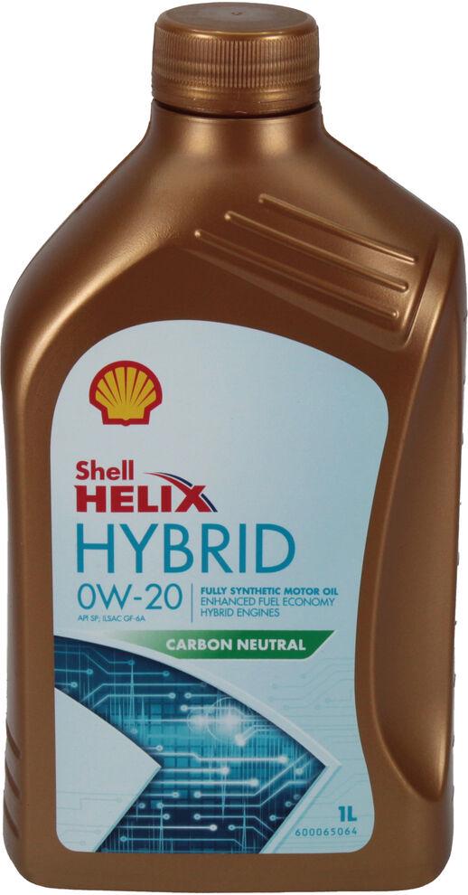 Моторное масло SHELL Helix Hybrid бензин/дизель 0W-20 1 л (1401452) - фото 1