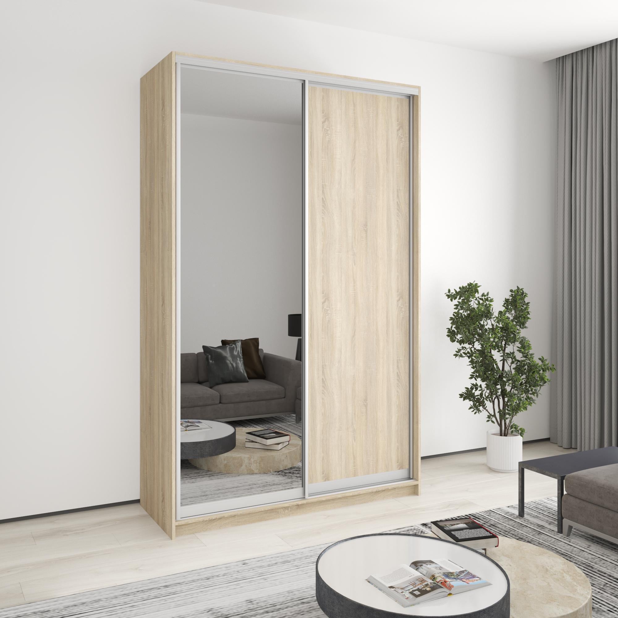 Шкаф-купе двухдверный MebelStar Комбо AL ДСП/зеркало 150x60x240 см Дуб сонома (MBS-4132) Шкаф-купе двухдверный MebelStar Комбо AL ДСП/зеркало 150x60x240 см Дуб сонома (MBS-4132)