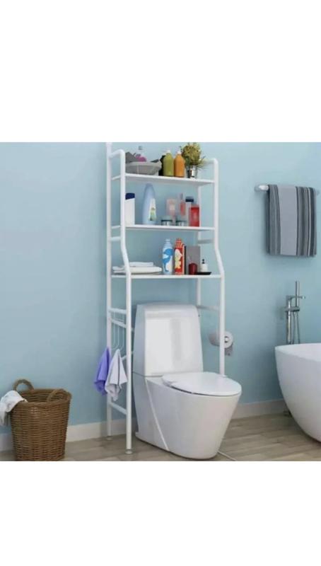 Полка стеллаж над унитазом Opty Toilet Rack 3 яруса 160 см - фото 2 Полка стеллаж над унитазом Opty Toilet Rack 3 яруса 160 см - фото 2