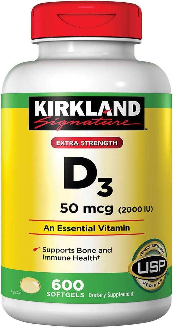 Витамины Kirkland Vitamin D3 600 таблеток 50 мкг/2000 МЕ (2359331685)