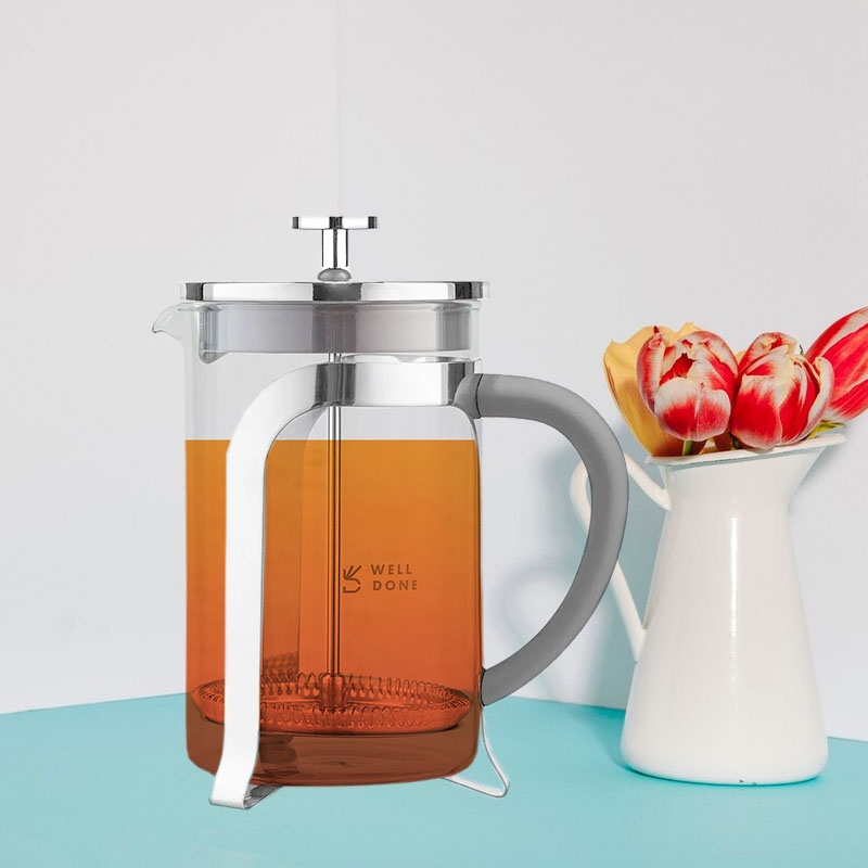 Заварник Well Done WD-8016B френч-пресс стеклянный 800 мл (26202749) - фото 6 Заварник Well Done WD-8016B френч-пресс стеклянный 800 мл (26202749) - фото 6