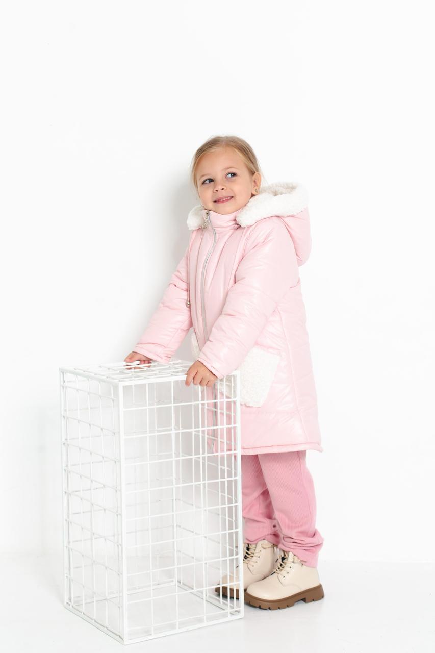 Куртка зимова Мері для дівчаток 86 см Рожевий (D-8435-86р) - фото 2 Куртка зимова Мері для дівчаток 86 см Рожевий (D-8435-86р) - фото 2