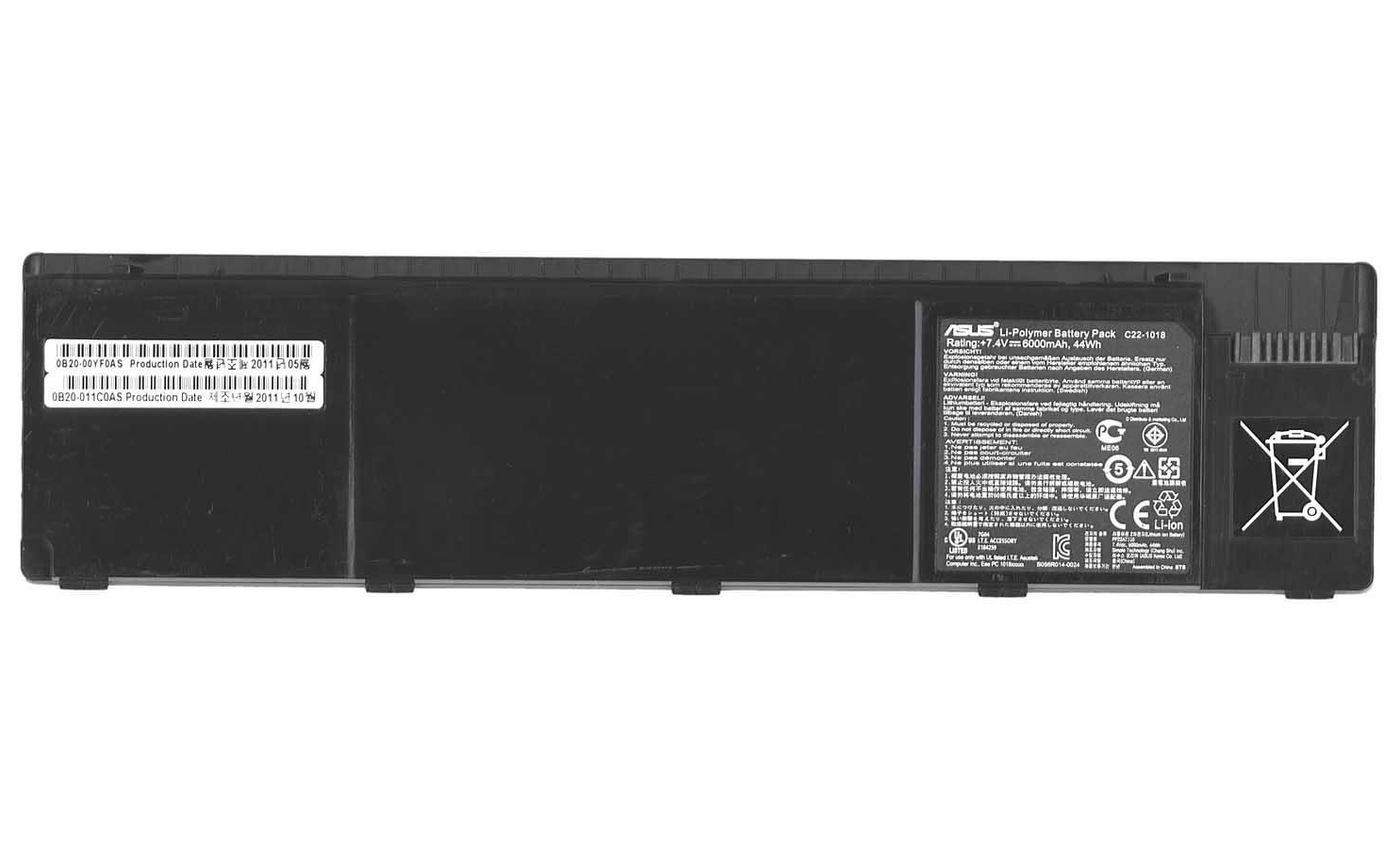 Аккумулятор для ноутбука Asus C22-1018 Eee PC 1018 7,4 V 6000 mAh
