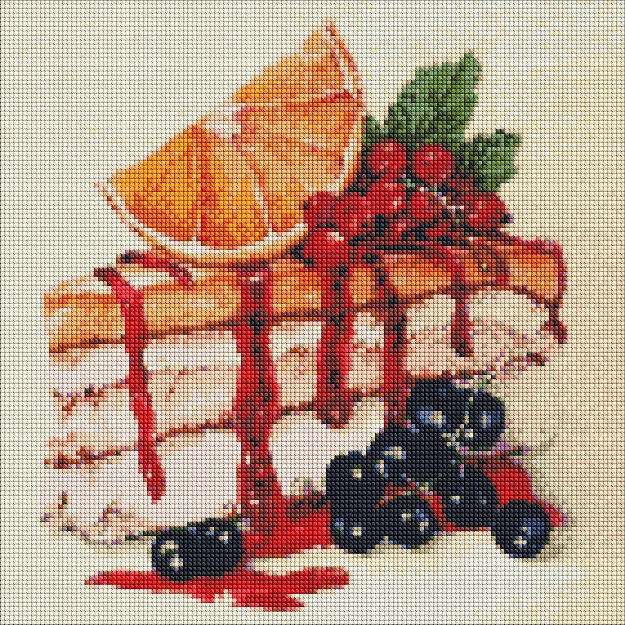 Мозаїка алмазна Цитрусове щастя 40x40 см (AMO7133)