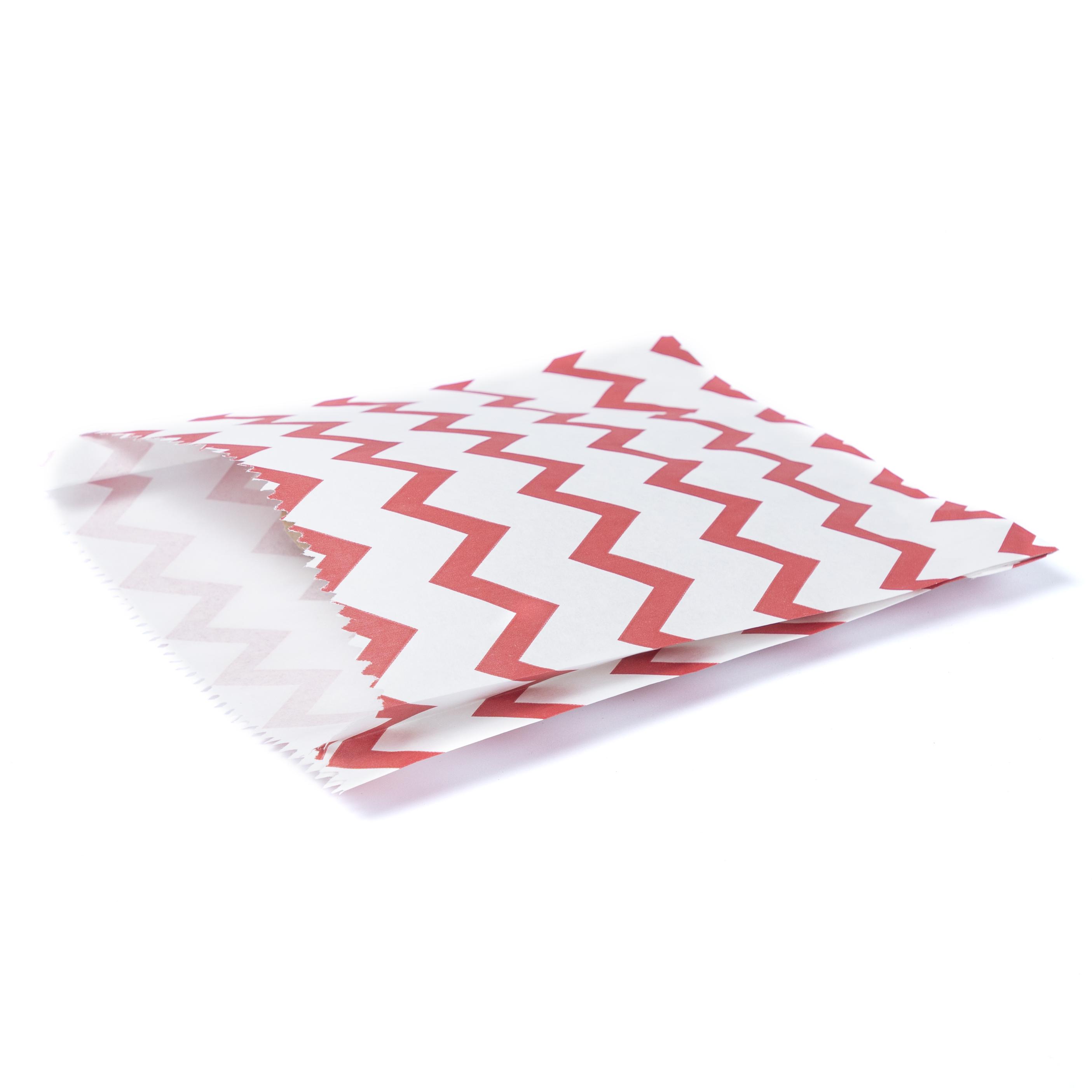 Пакет паперовий подарунковий саше Eko-kraft 170х30х230 мм 100 шт. з червоними зигзагами Білий - фото 3 Пакет паперовий подарунковий саше Eko-kraft 170х30х230 мм 100 шт. з червоними зигзагами Білий - фото 3