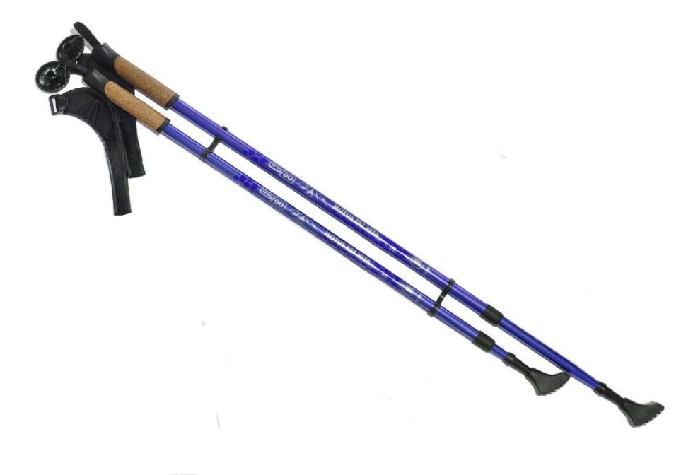 Палиці для скандинавської ходи GO DO пара алюміній 115-140см Anti-shock Синій (50001057)