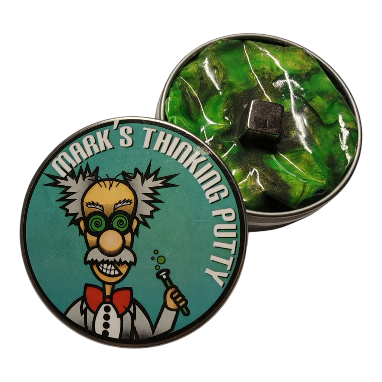 Пластилин магнитный слайм Mark's Thinking Putty Черно-зеленый
