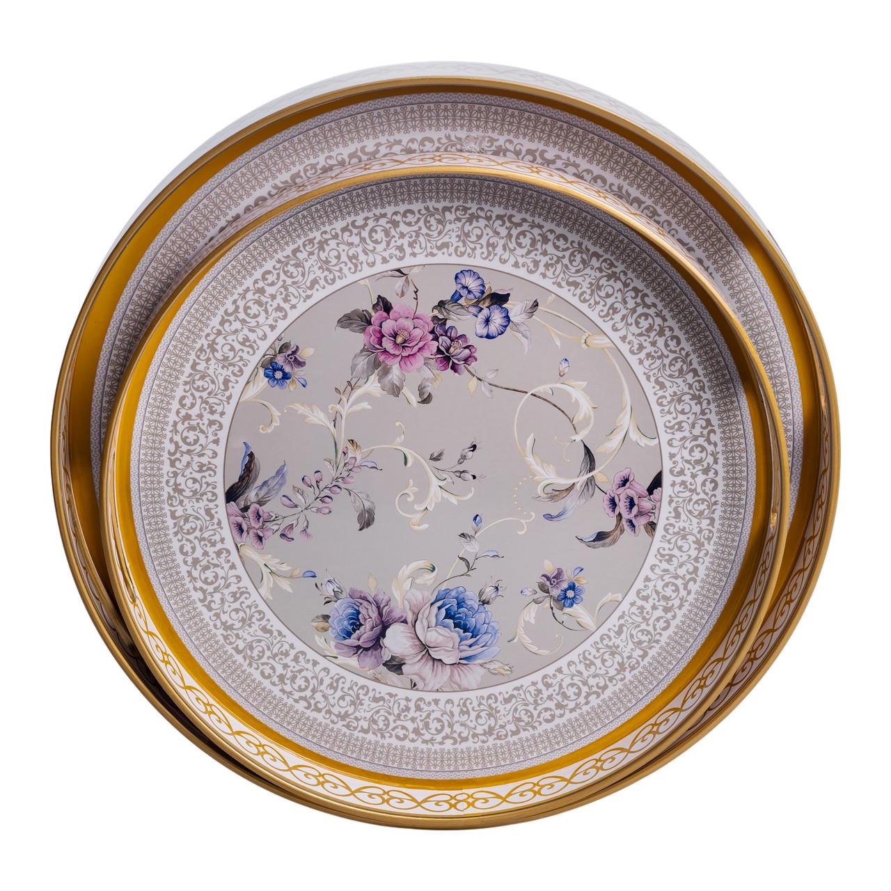 Набор круглых подносов для еды 2 шт. 32,5/37 см (HP-HK-18)