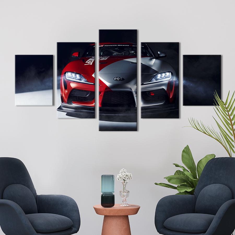 Картина на полотні Прохолодний спортивний автомобіль Toyota supra 112x54 см (1405-52)