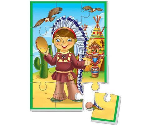 Пазлы мягкие А5 Индеец (VT1103-11)