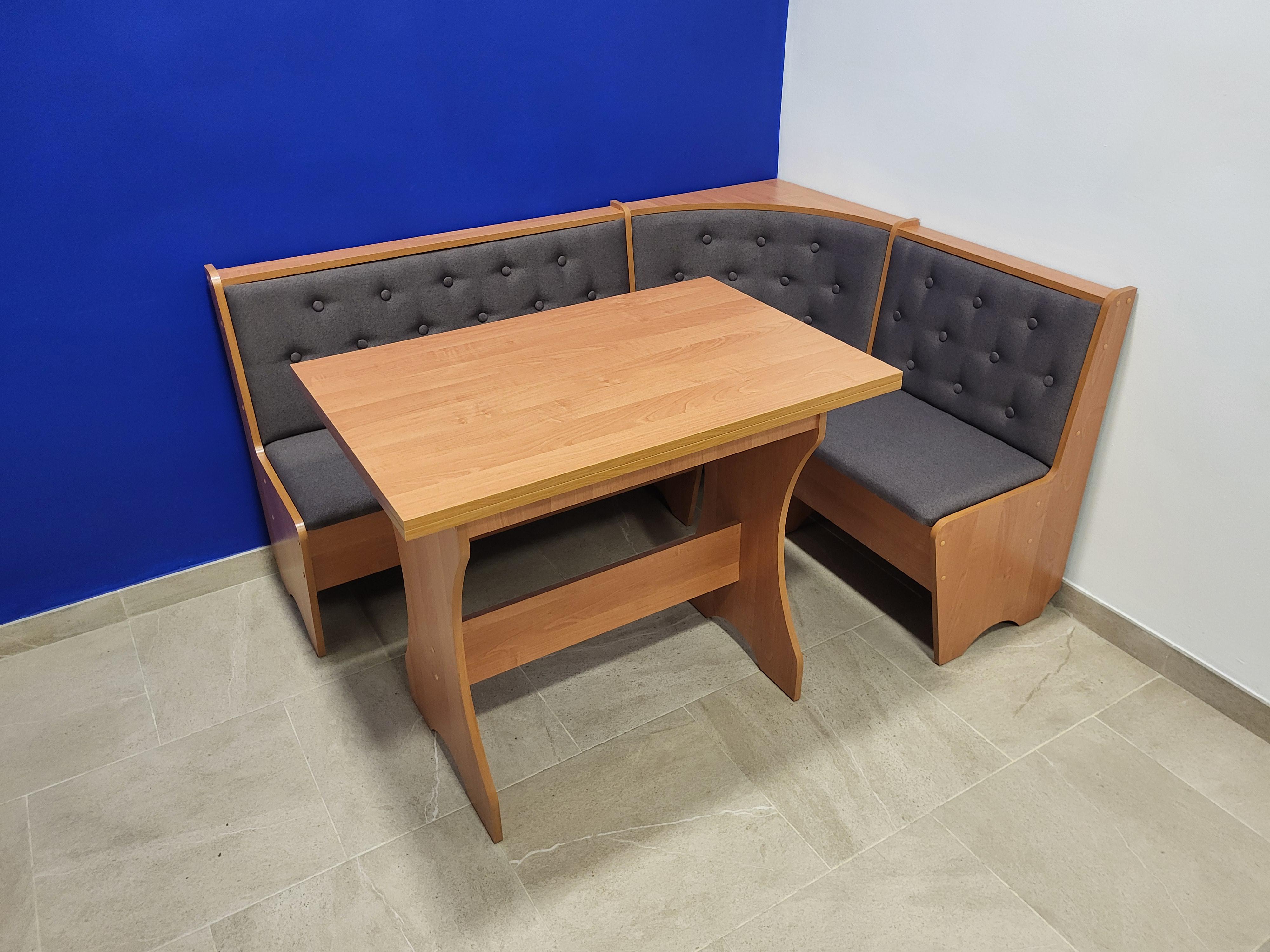 Кухонный уголок Семейный с раскладным столом 113,5х153,5 см Ольха/Бонус Нова (KS-V-BN)