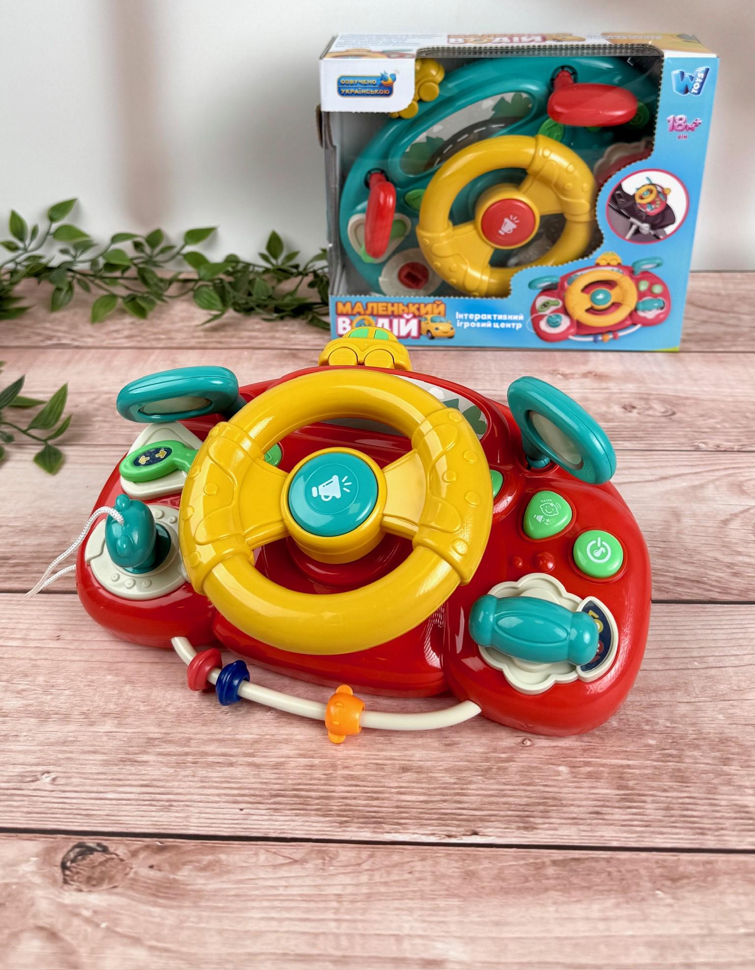 Игрушка интерактивная руль музыкальный на коляску с креплениями Красный (29666415) - фото 5