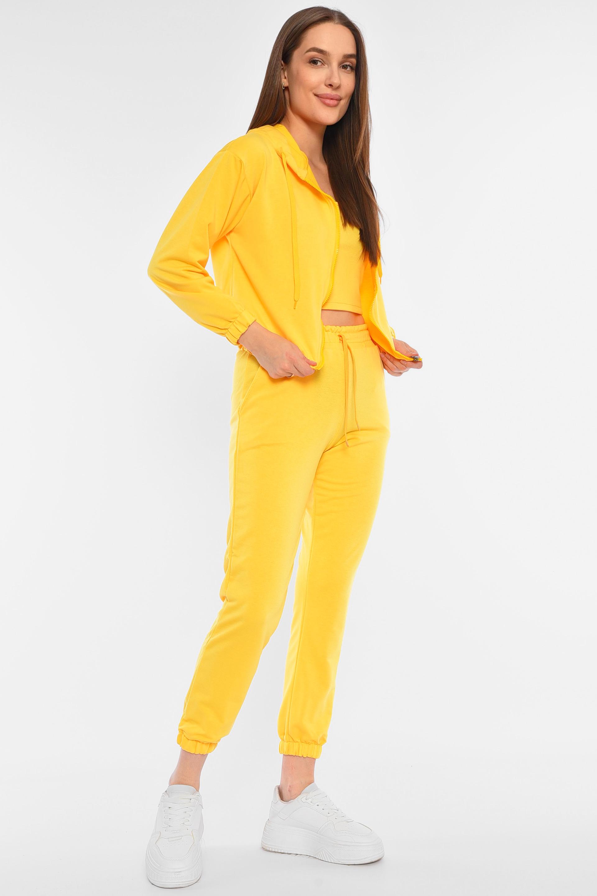 Спортивный костюм женский 3-ка р. 44-46 Желтый (190903) - фото 2