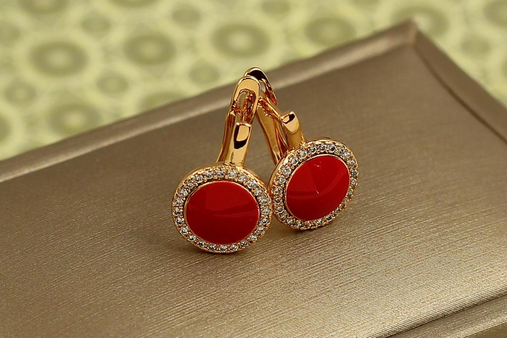 Серьги Xuping Jewelry Свет дороги 1,5 см Золотистый (31462951)