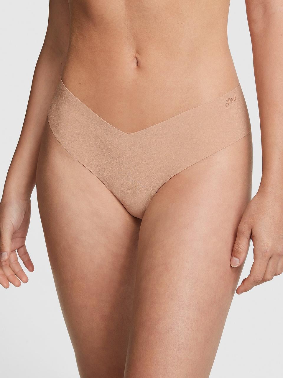 Трусики женские Victoria Secret No-Show High Thong S Бежевый (2733429342)